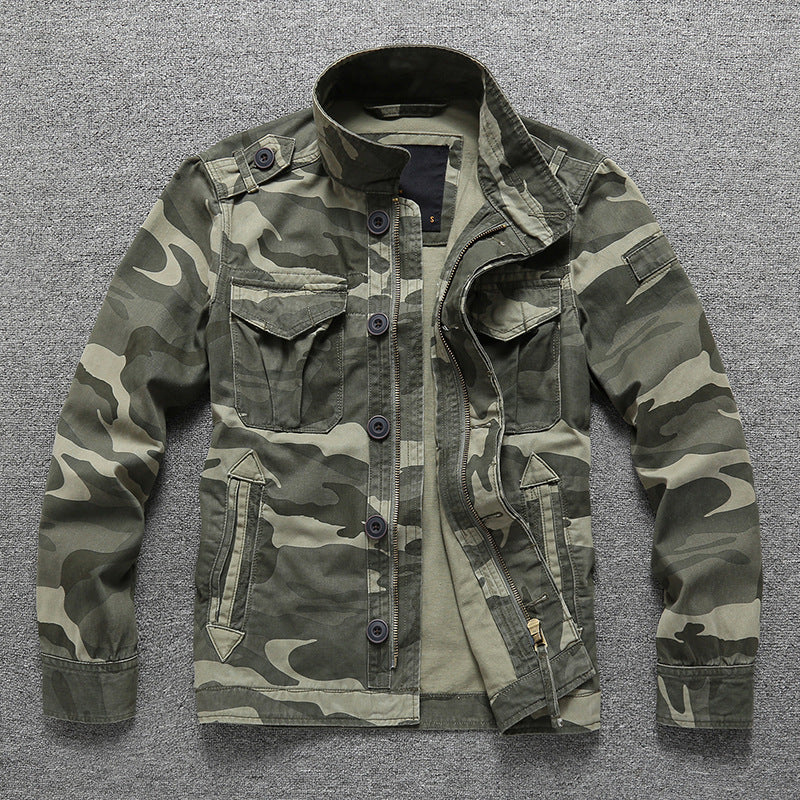 Men's Padded Utility Field Jacket with Teddy Collar and Multiple Pockets Mune Fashion