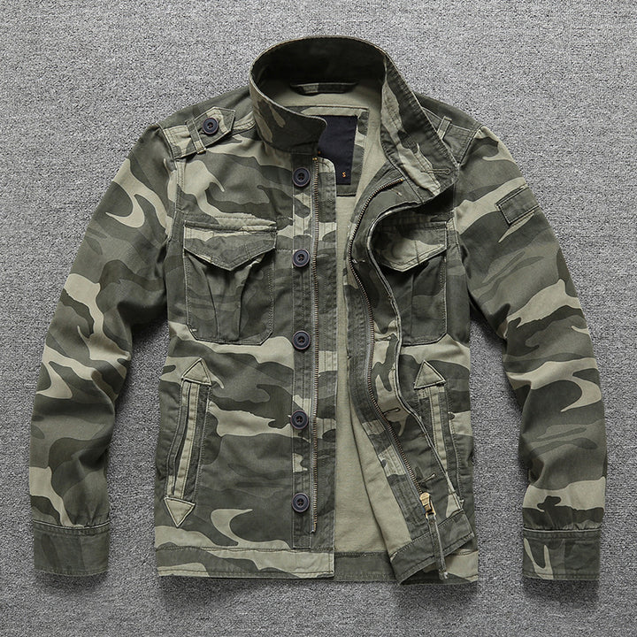 Men's Padded Utility Field Jacket with Teddy Collar and Multiple Pockets Mune Fashion