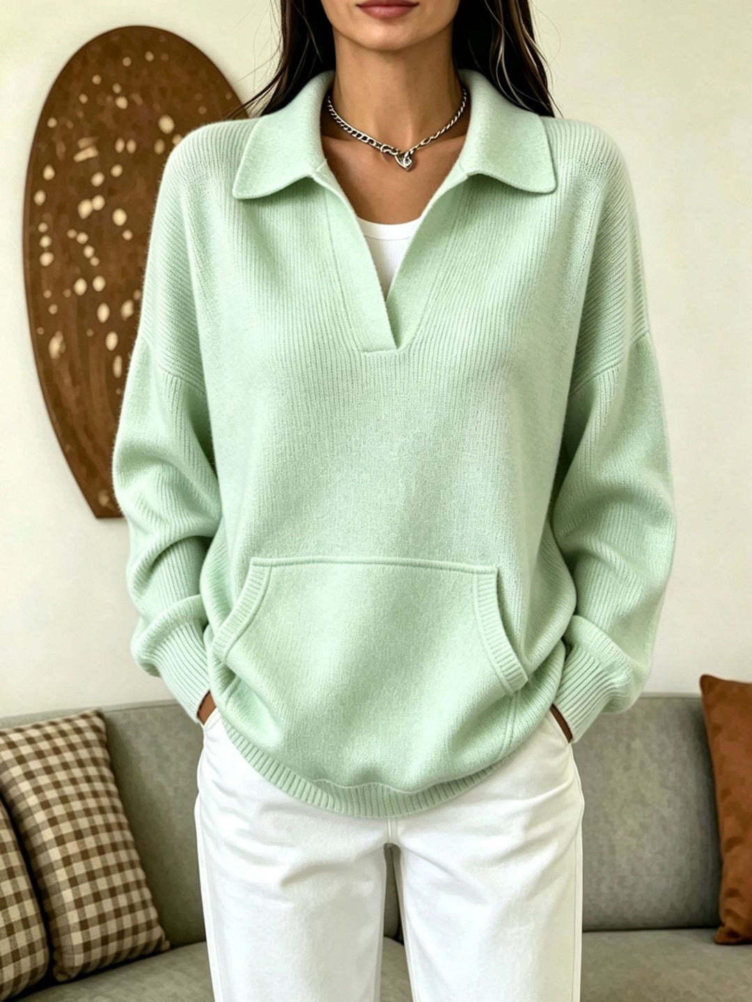 Women's sweater with high collar Mune Fashion
