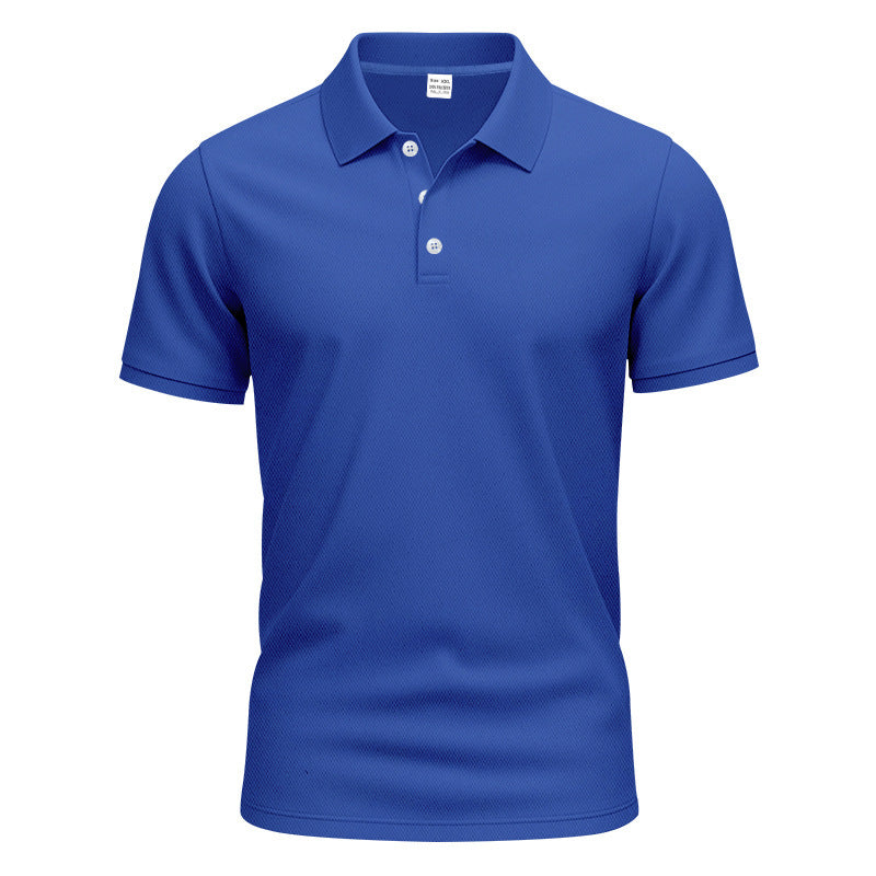 Men's polo collar shirt with slim fit, breathable mesh structure, and flat two-button placket Mune Fashion