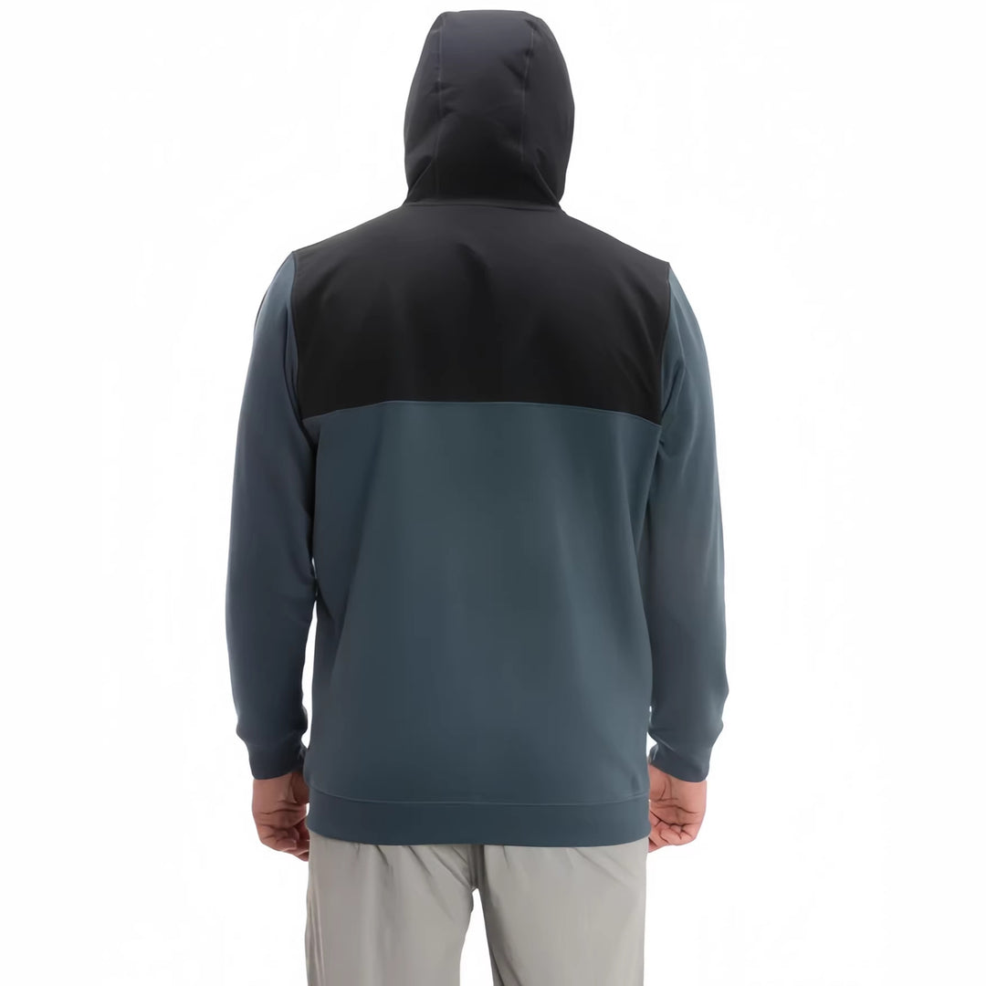 Men's sporty hoodie with stylish color block design