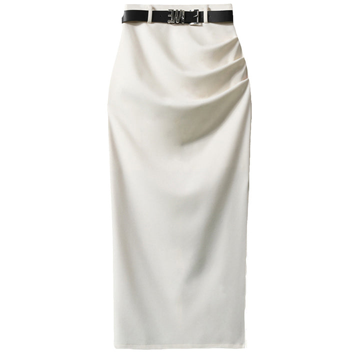 Ladies Elegant Wrap Skirt with Waist Belt Mune Fashion