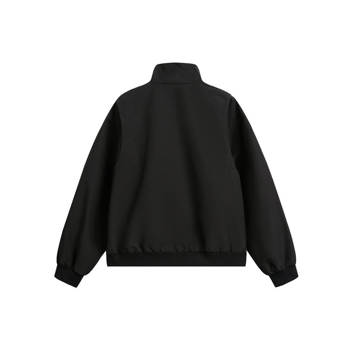 Men's Urban Microfiber Blouson with Stand-Up Collar, Hidden Button Placket and Zipper Pockets Mune Fashion