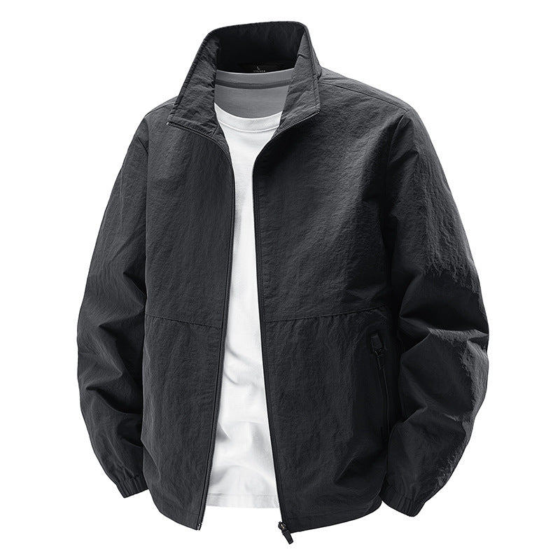 Men's ultralight windproof casual jacket with stand-up collar and zippered pockets Mune Fashion