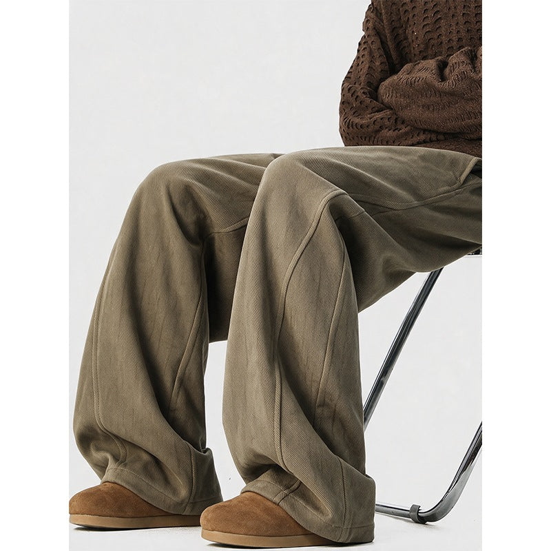 Women's Wide Velour Lounge Pants with High Elastic Waistband and Drawstring Mune Fashion