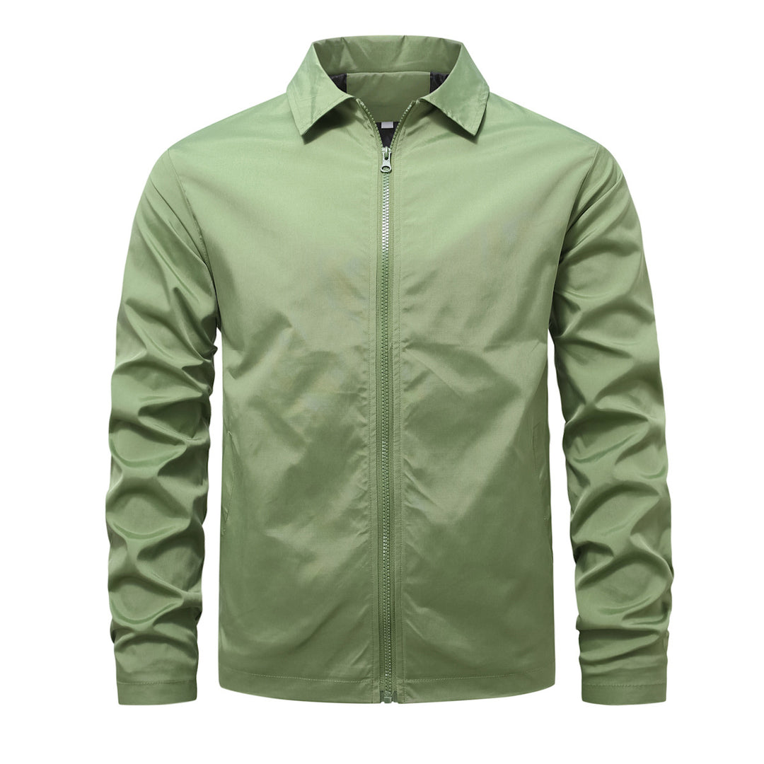 Men's lightweight zip-up jacket with shirt collar windproof functional fabric Mune Fashion