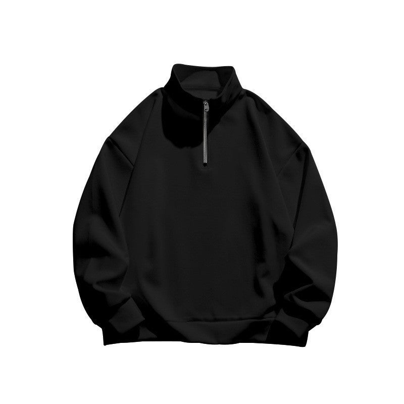 Unisex Relax-Halfzip-Sweatshirt with high stand-up collar, raglan sleeves and slightly brushed inside Mune Fashion