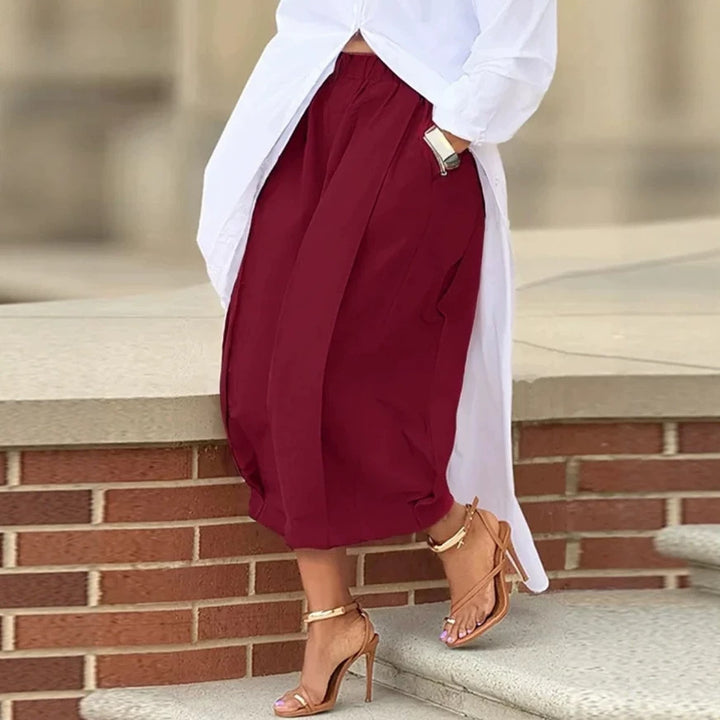 Women's culotte pants with wide leg and precise crease Mune Fashion