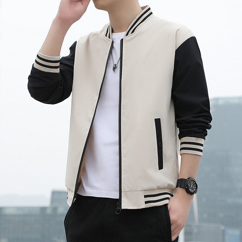 Men's sporty transitional jacket with high stand-up collar Mune Fashion 1788241839