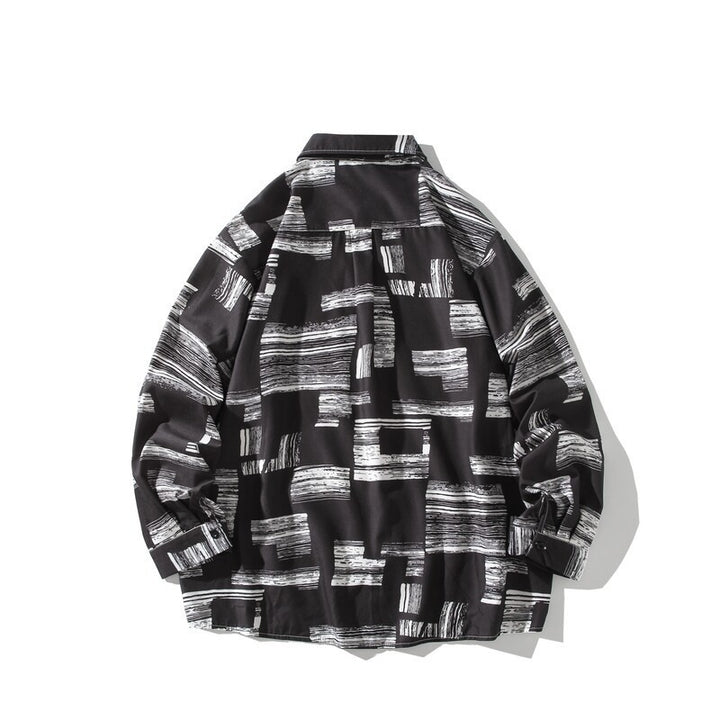 Men's Oversized Shirt with Graphic Block Print Mune Fashion