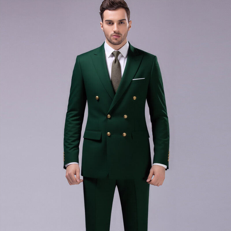 Men's double-breasted evening blazer with decorative buttons, slim silhouette and elegant finish Mune Fashion
