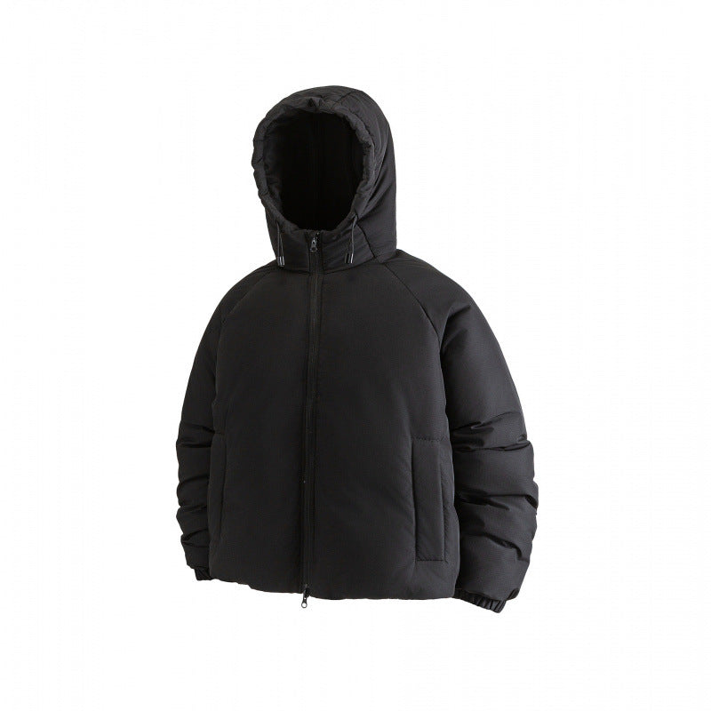 Women's Lightweight Boxy Quilted Hoodie Jacket with Drawstring, Concealed Zipper and Elastic Cuffs Mune Fashion