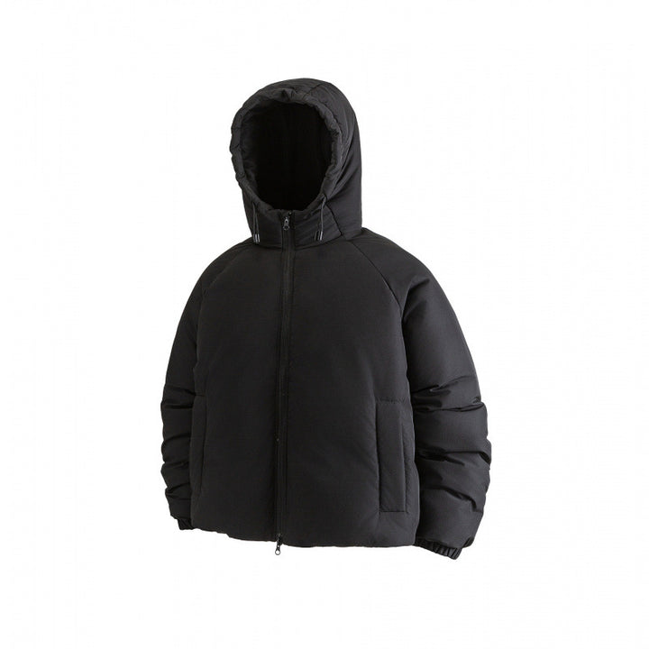 Women's Lightweight Boxy Quilted Hoodie Jacket with Drawstring, Concealed Zipper and Elastic Cuffs Mune Fashion