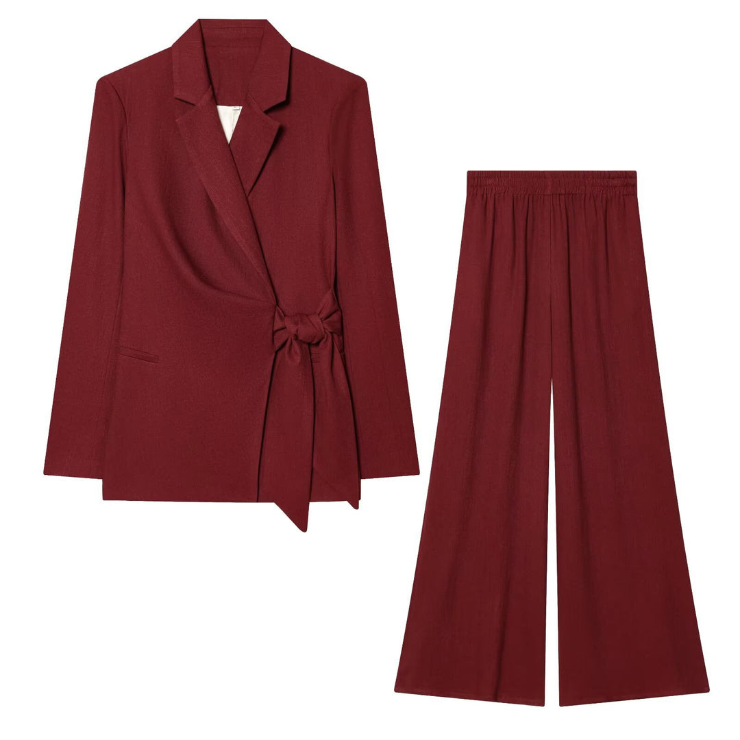 Women Extra Wide Linen Look Trousers with High Elastic Waistband and Palazzo Cut Mune Fashion