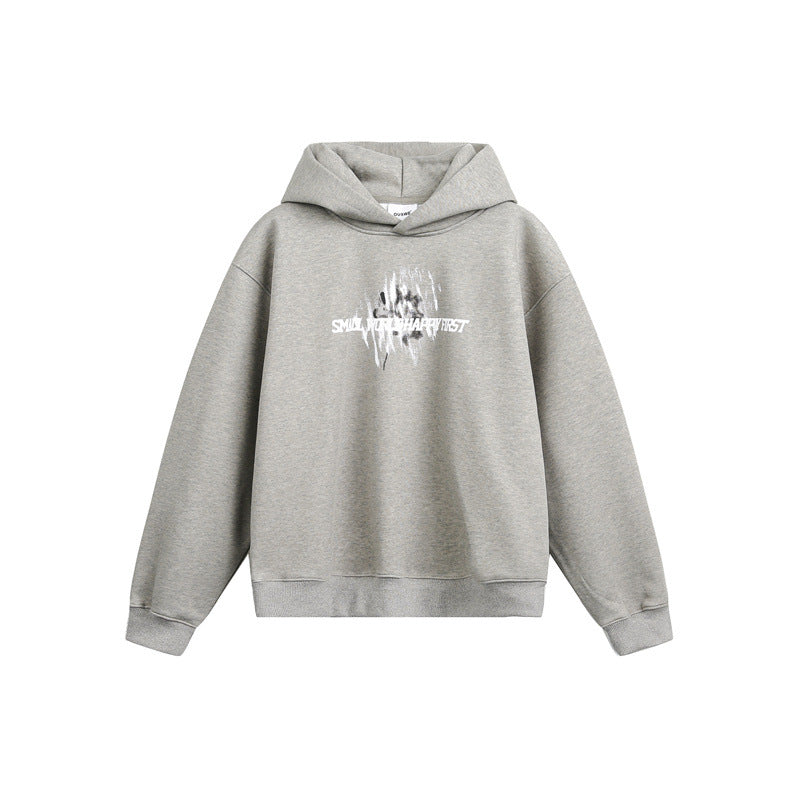 Unisex hoodie with relaxed fit and abstract front print Mune Fashion