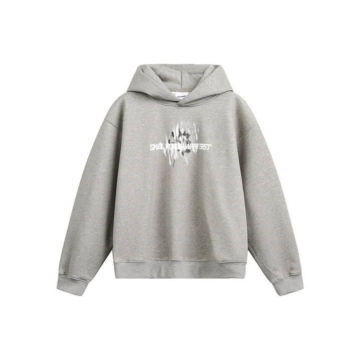 Unisex hoodie with relaxed fit and abstract front print Mune Fashion