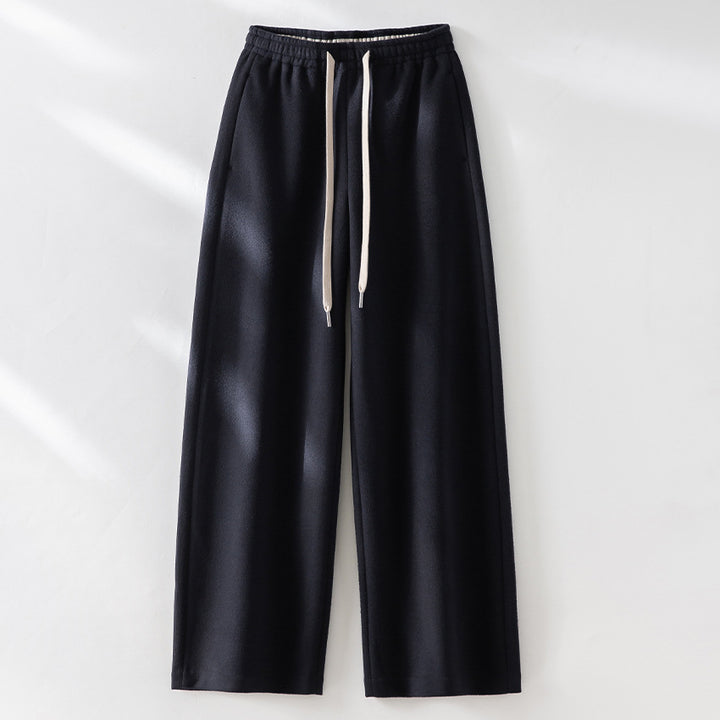 Women's Loose Sweatpants with Elastic Waistband, Drawstring and Side Pockets Mune Fashion