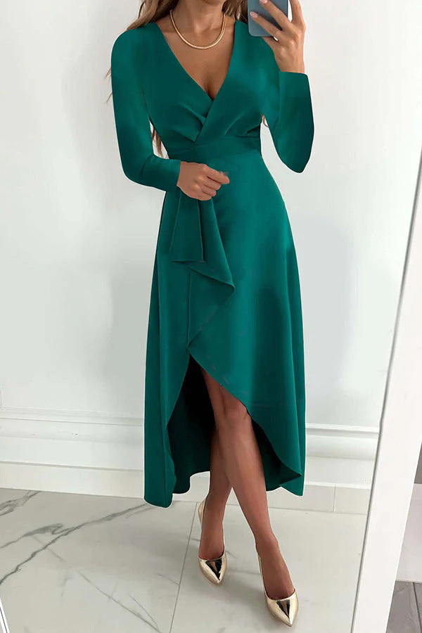 Women Elegant Wrap Dress Mune Fashion