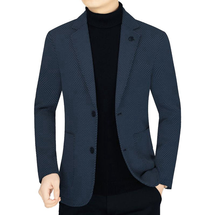 Men's Unstructured Slim-Fit Travel Mune Fashionlazer made of structured knit look with patch pockets Mune Fashion