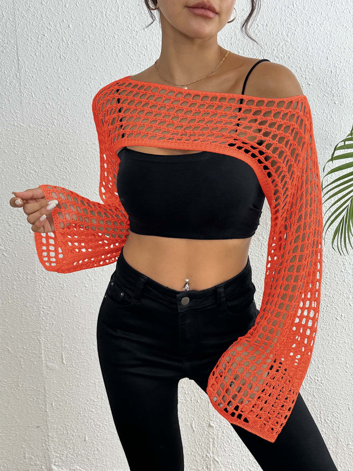 Women's crochet top with wide sleeves Mune Fashion