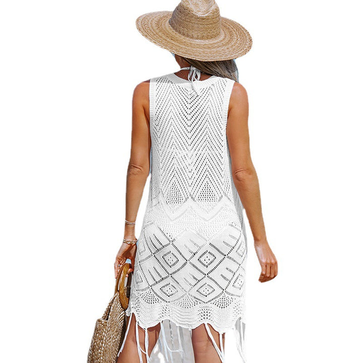 Women's crocheted beach dress with fringed details Mune Fashion