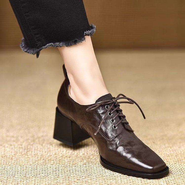 Ladies Elegant High Heels with Lacing Mune Fashion