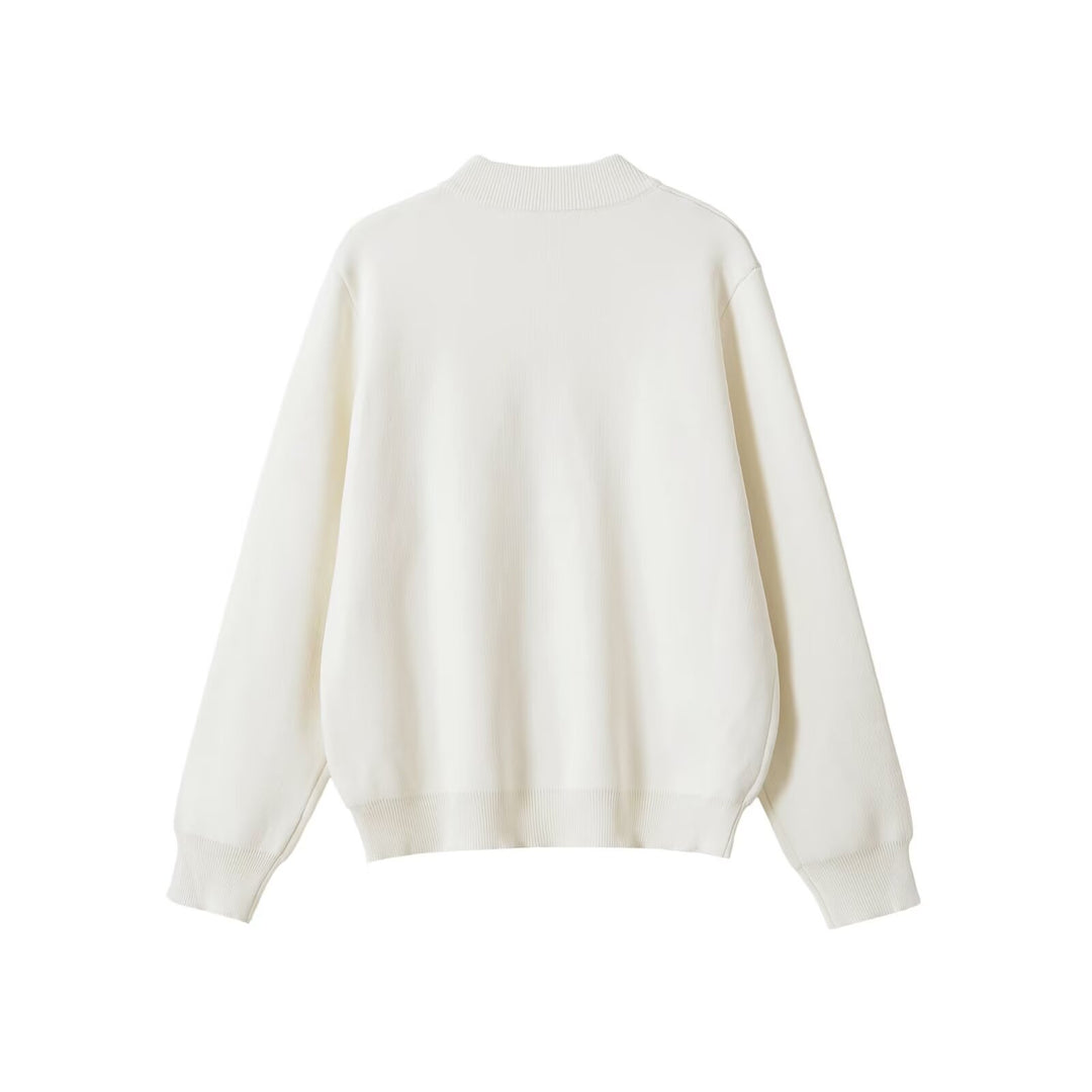 Women's Oversize Cardigan with Button Placket, Ribbed Cuffs and Side Pockets Mune Fashion