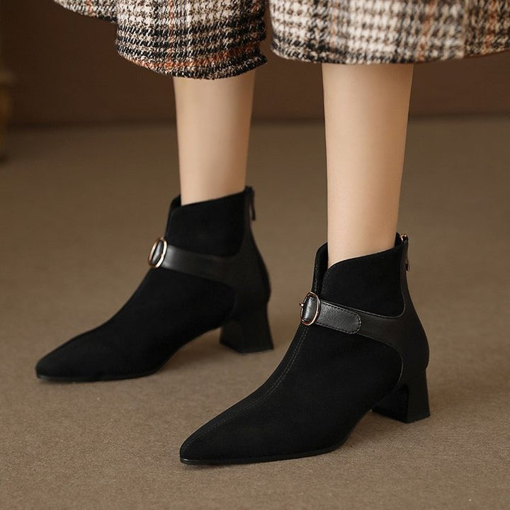 Ladies elegant and chic ankle boots with strap Mune Fashion