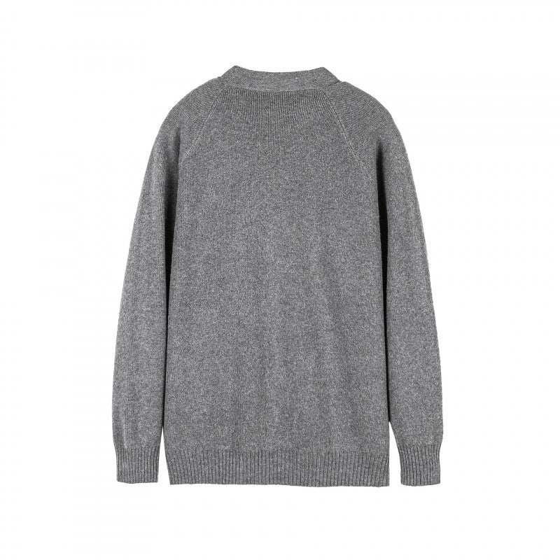 Unisex Well-Groomed Knit Zip Jacket in Oversize Bomber Style with Round Neck Mune Fashion