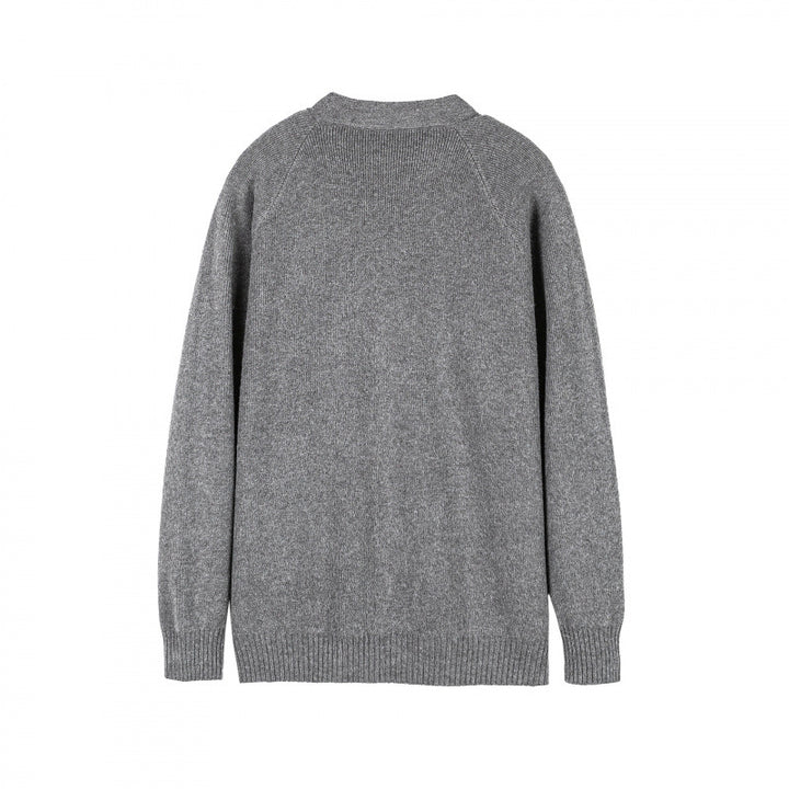 Unisex Well-Groomed Knit Zip Jacket in Oversize Bomber Style with Round Neck Mune Fashion