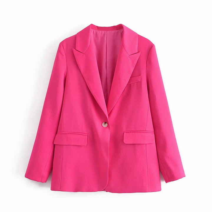 Women's Two-Piece Suit Set with Oversized Blazer and High-Waisted Wide-Leg Pants Mune Fashion