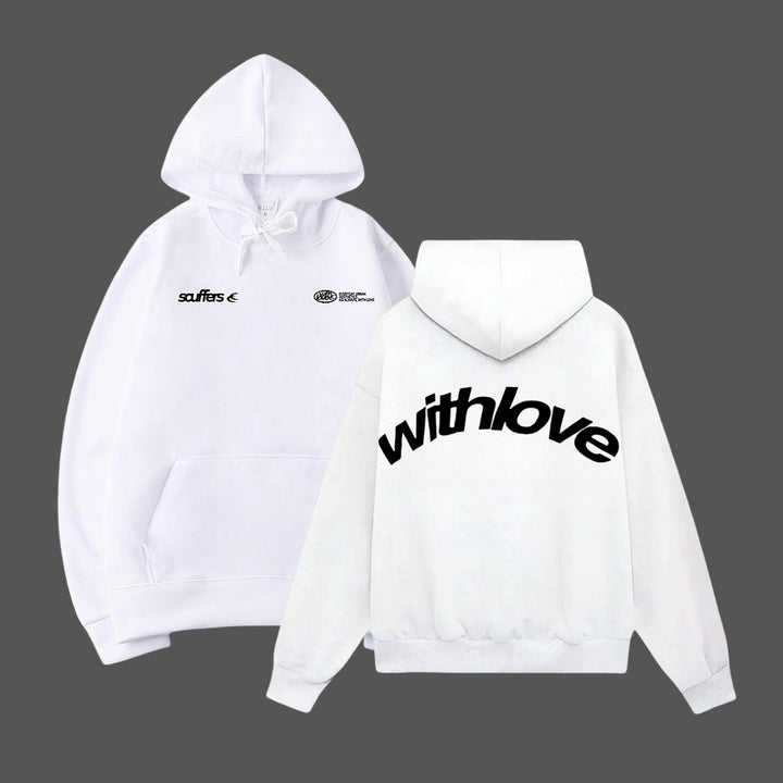 Unisex oversized hoodie with large back print, kangaroo pocket and ribbed cuffs Mune Fashion