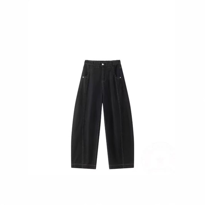 Women Wide-Cut Jeans with Unusual Used-Look Mune Fashion