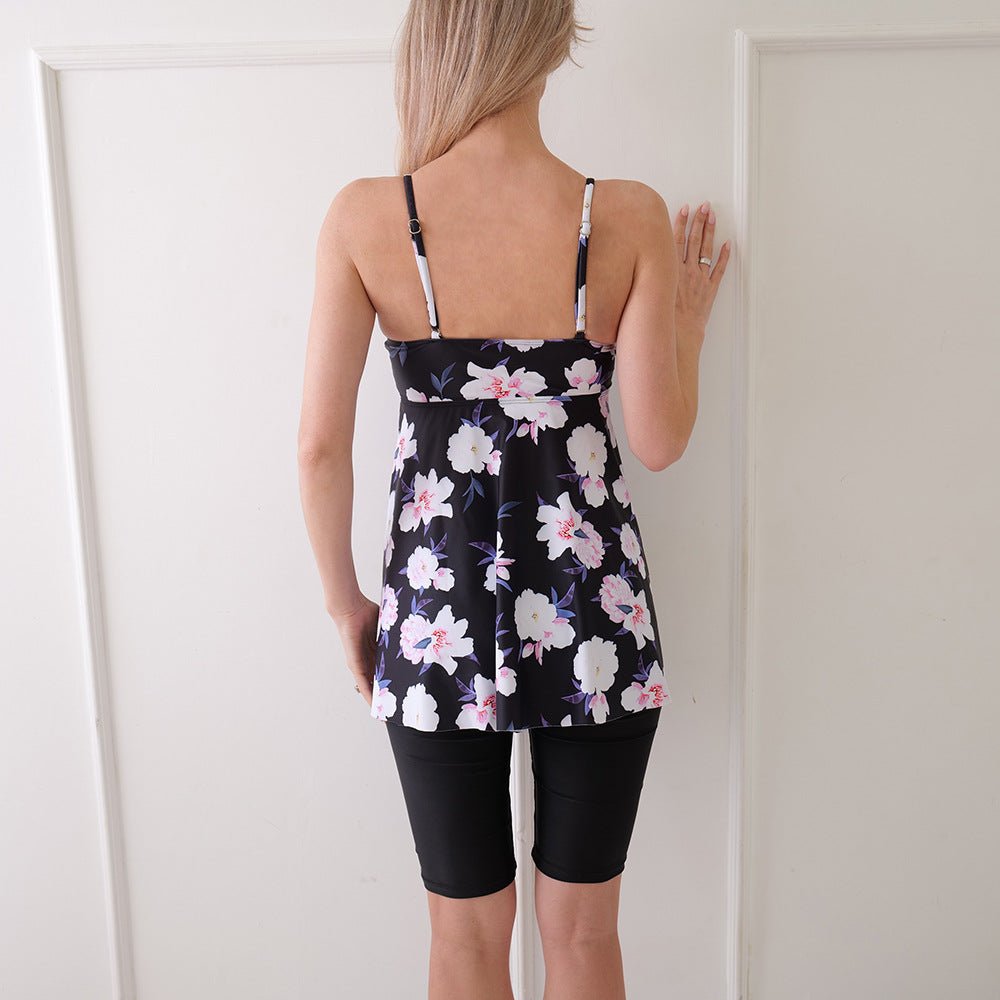 Damen Tankini mit floralem Schnitt und figurbetonenden Shorts Echo Archiv