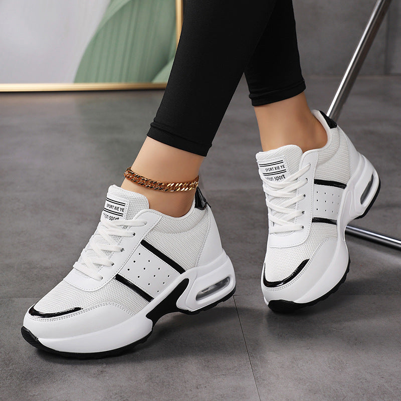 Women's sporty platform sneakers with air-cushion midsole and metallic applications Mune Fashion