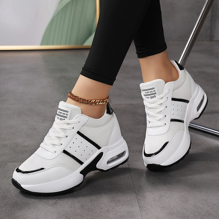 Women's sporty platform sneakers with air-cushion midsole and metallic applications Mune Fashion