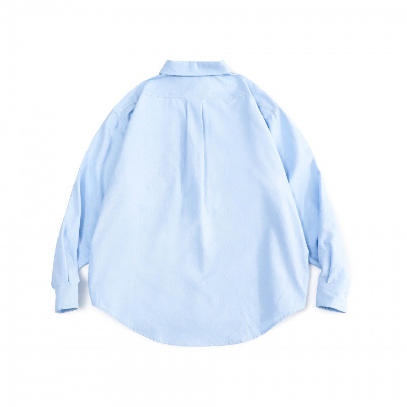 Unisex Oversize Shirt made of fine Oxford cotton fabric with chest pocket and rounded hem Mune Fashion