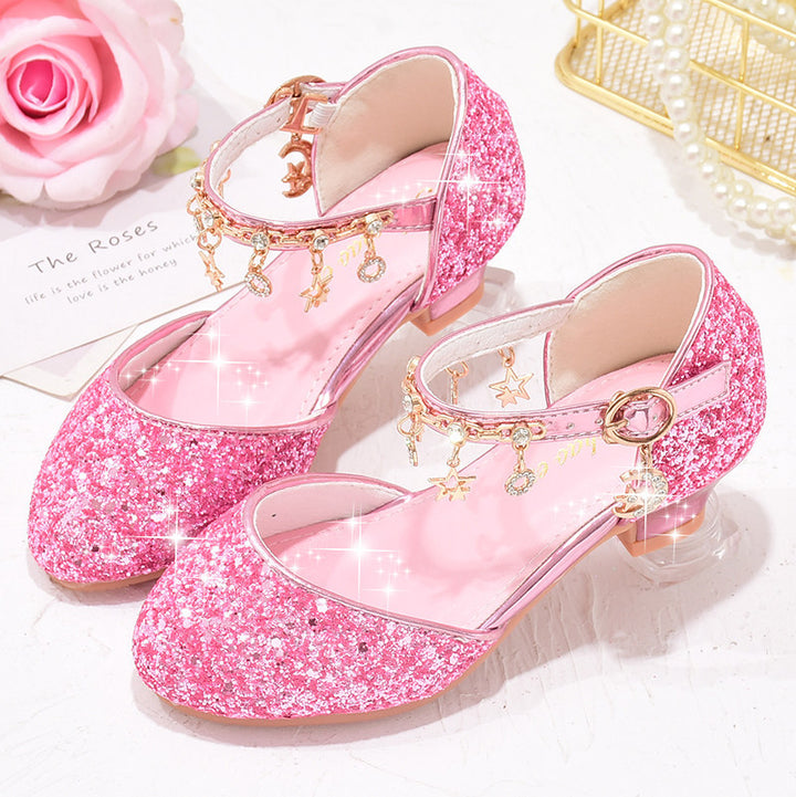 Girl Glittering Ballerinas with Adjustable Strap and Sparkling Charms Mune Fashion