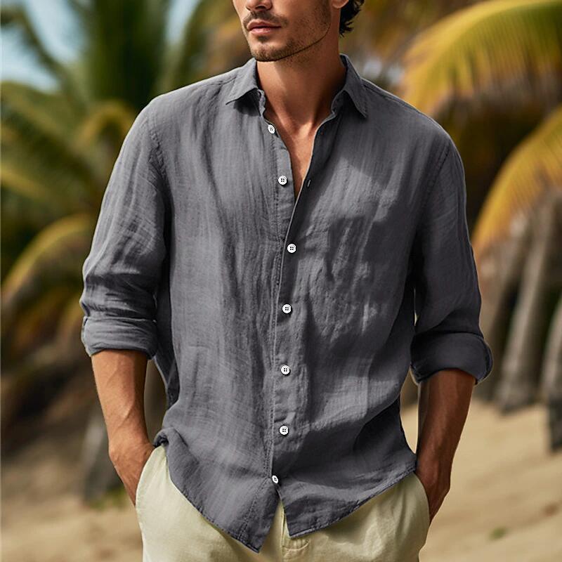 Men's shirt with airy fit and elegant button placket Mune Fashion