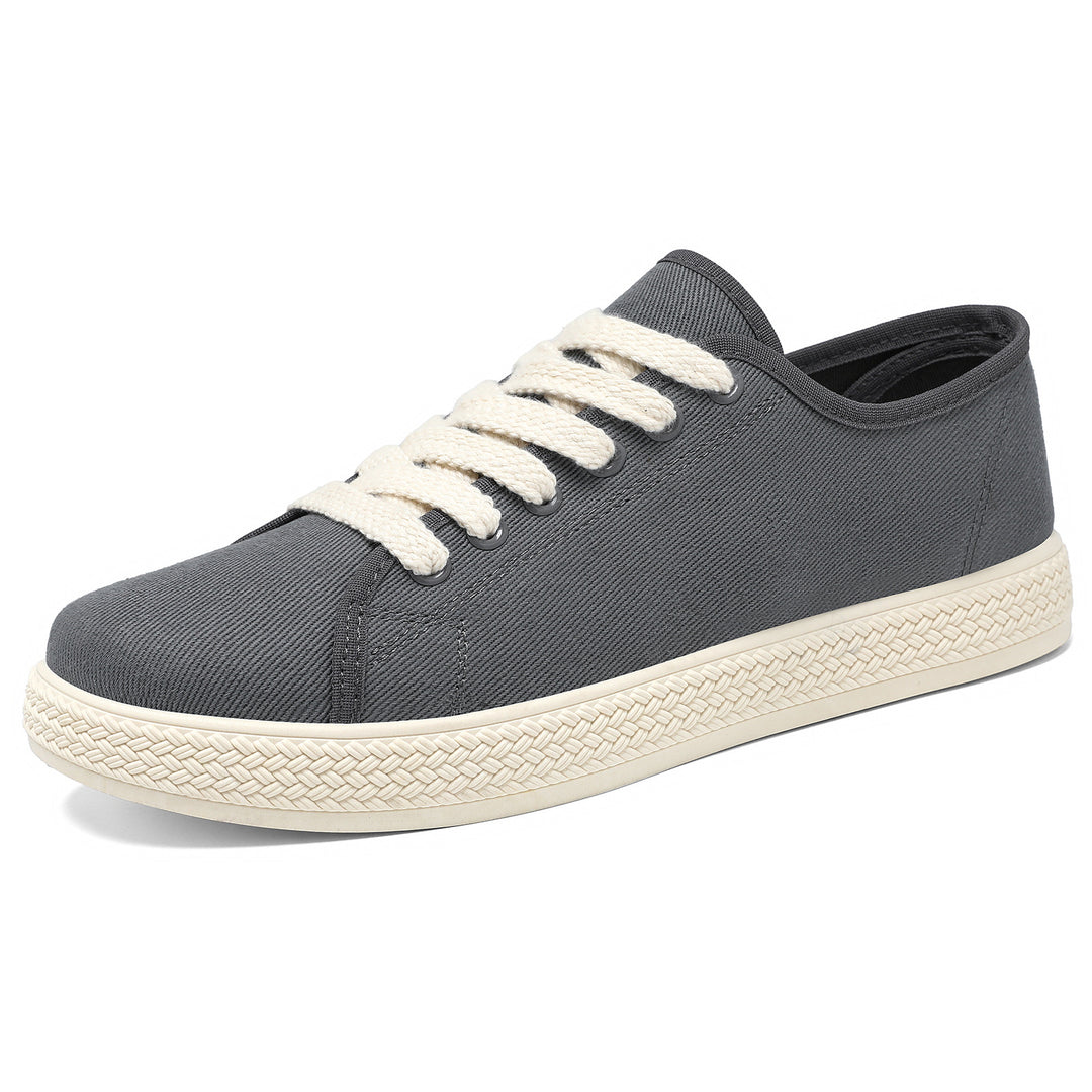 Women's nan canvas sneakers with braided platform rubber sole, breathable textile lining, and extra wide cotton laces Mune Fashion