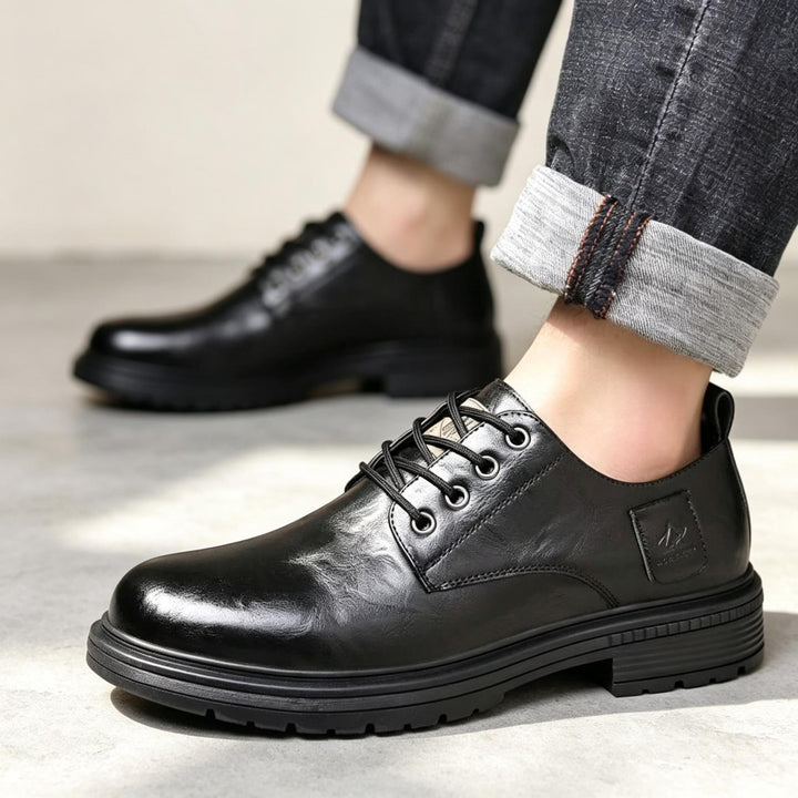 Men's High-Quality Leather Lace-Up Shoes Mune Fashion