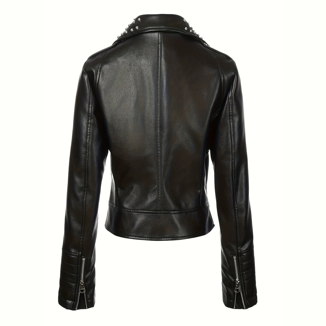 Women's Leather Jacket Mune Fashion