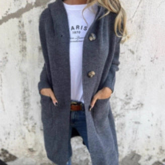 Women Elegant Knit Coat Mune Fashion
