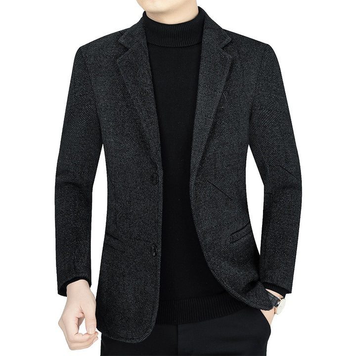 Men's Slim-Fit Blazer made of textured wool blend with light half lining and two-button silhouette Mune Fashion