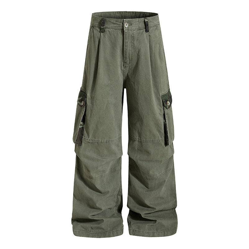 Women's wide cargo pants in utility style with a high waist and generous flap pockets Mune Fashion