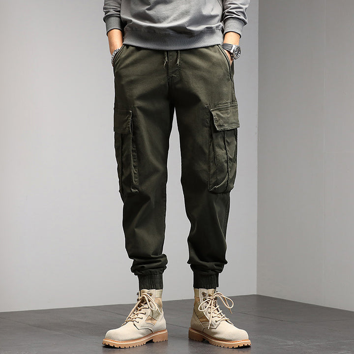 Herren Cargo-Jogginghose im Utility-Style mit Tunnelzugbund, Multifachtaschen und gerippten Bündchen Mune Fashion