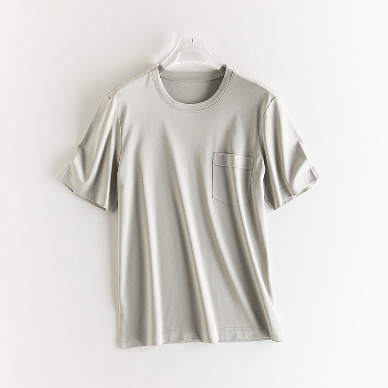 Men's Short-Sleeve Pocket T-Shirt made of fine Modal Jersey Regular Fit Mune Fashion