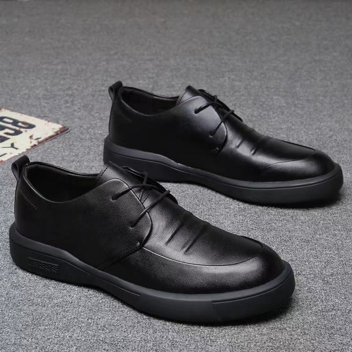 Men's Comfortable Lace-Up Shoes Made of High-Quality Leather Mune Fashion