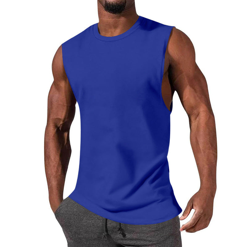 Men's athletic tank top with extra deep arm cut and elastic cotton blend Mune Fashion