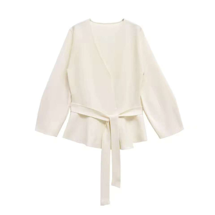Women's Lightweight Wrap Top with Waist Belt Mune Fashion